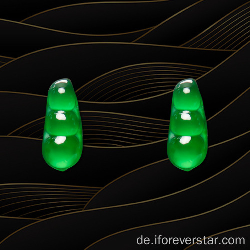 Hochwertige reichhaltige Bohnen -Jade -Steinjuwelen